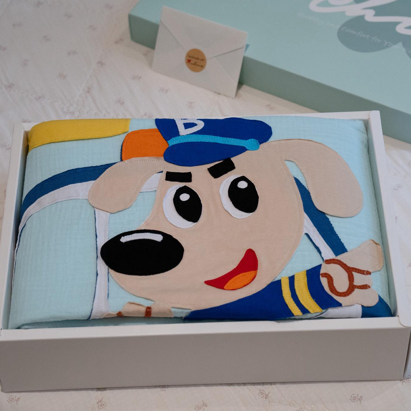 Personalized Little Driver Muslin Pillow | Custom Name Puppy in Car Toddler Bedding